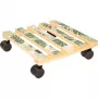 WAGNER design yourself augalų vežimėlis GH0645 kvadratinis medžio motyvas 29 x 8 cm, natūralios beržo faneros, 4 pasukami ratukai, 100 kg apkrova 20064501