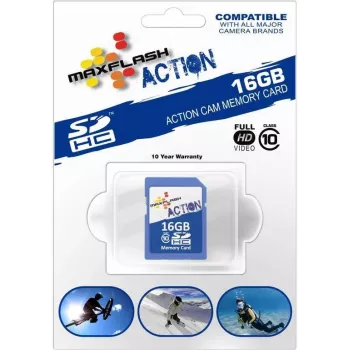 MEMORYSOLUTION MAXFLASH 8GB Action SDHC atminties kortelė Class 10, mažmeninė SD8GHCCL10M-R