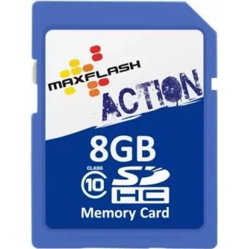 MEMORYSOLUTION MAXFLASH 8GB Action SDHC atminties kortelė Class 10, mažmeninė SD8GHCCL10M-R