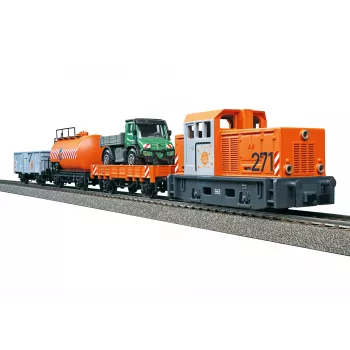 Märklin Start up 029296 H0 komunalinių paslaugų pradžios rinkinys su dyzeliniu manevriniu lokomotyvu ir 2 savivarčiais vagonais