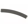 Märklin 24430 HO C-Track tiesus bėgis 437,5 mm, nikelio sidabro bėgiai, rudas balastas