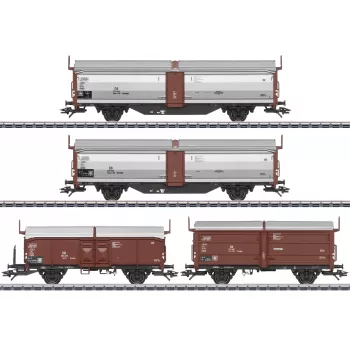 Märklin Tbes-t-66 stumdomo stogo/stumdomų sienų vagonų rinkinys (47301)