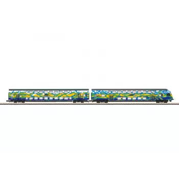 Märklin 87307 Z vėžės dviejų aukštų vagonų rinkinys Touristik 2 DB AG (1:220, 2 vagonai)