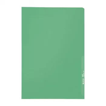 Leitz A4 dokumentų įmautės, 0,13 mm PP, žalios, 100 vnt. pakelis 40000055