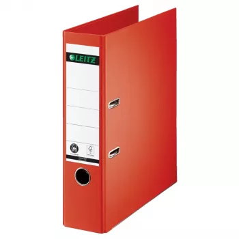 LEITZ 180° segtuvas su svirtiniu mechanizmu A4 80 mm šviesiai raudonas kartoninis 1007-00-20