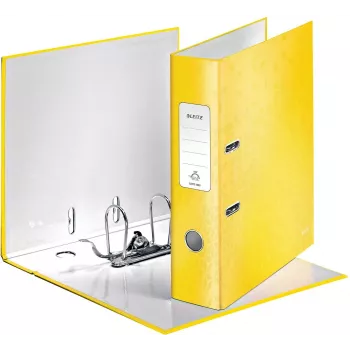 Leitz 180° WOW A4 segtuvas su svirtimi geltonas 80mm nugarėlė 600 lapų kartoninis 10050016