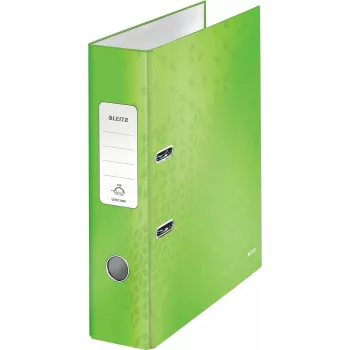 Leitz 180° WOW A4 segtuvas su svirtiniu mechanizmu, apvalūs žiedai, kartonas, žalias, 600 lapų, 80 g/m² (10050054)