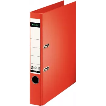 LEITZ 180° svirtinio mechanizmo segtuvas A4 50 mm šviesiai raudonas kartoninis 1008-00-20