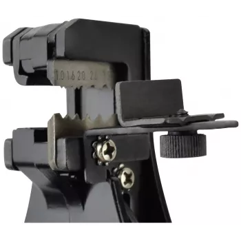 BRÜDER MANNESMANN automatinis vielų nuėmėjas, žalias su grąžinimo spyruokle, SK5 plieno žandikauliai, 0,2-6,0 mm² (M10981)