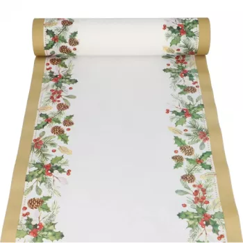 PAPSTAR Stalo takelis Mistletoe and Pinecone 37231 Įvairiaspalvis 40 cm x 24 m