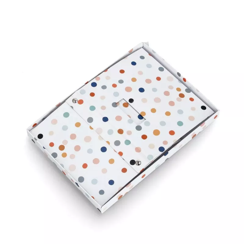 Zeller Dots laikymo dėžė balta su taškeliais 25 x 35 x 20 cm 14475