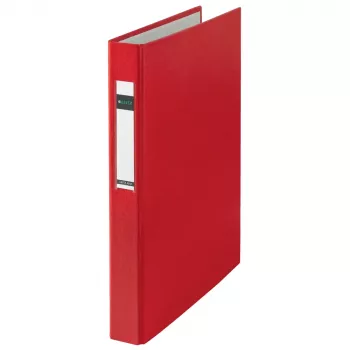 LEITZ Standard žiedinis segtuvas A4 Oversize raudonas, 4 D-žiedai, 41 mm nugarėlė, 25 mm žiedo skersmuo 4212-00-25