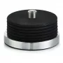 Zeller Present stiklinės padėkliukų rinkinys nerūdijantis plienas / silikonas 6 cm Ø10 cm juodas 7 dalių (27224)