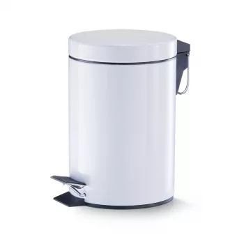 Zeller pedalų šiukšliadėžė 3 L, balta (18208)