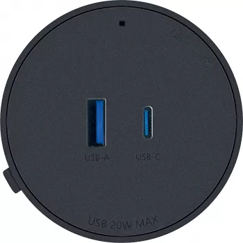Schwaiger USB įkrovimo adapteris moduliniam maitinimo bėgeliui, juodas (MSPS0310)