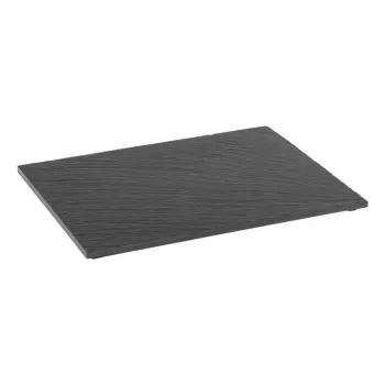 APS natūralaus šiferio lėkštė VALO, 325 x 265 mm, antracito spalvos, 6-9 mm storio, su baldams draugiškomis kojelėmis, 1 vnt. 1003