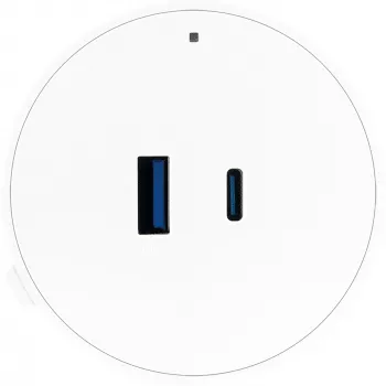 Schwaiger USB įkrovimo adapteris moduliniam maitinimo bėgeliui, baltas (MSPW0310)