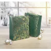 SIGEL GT118 Dovanų maišeliai, auksiniai ornamentai ant žalios spalvos, 26 x 32 cm, 5 vnt. paketas