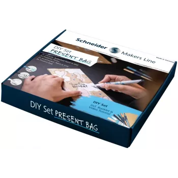 Schneider DIY dovanų maišelių rinkinys, natūralus kraft popierius, 10 maišelių su etiketėmis, lipdukais ir kaspinais, 80 x 180 x 220 mm ML85060903