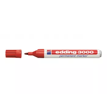 Edding 3000 Permanent Marker Set 4-3000-4-1999, juodas/raudonas/mėlynas/žalias, atsparus vandeniui 79628