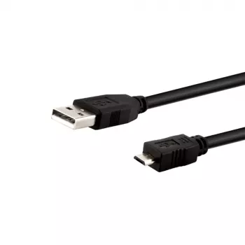 E+P Micro-USB 2.0 kabelis B 1m CC549 - juodas, 480 Mbps duomenų perdavimas, 2A įkrovimas 933290