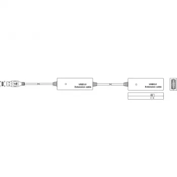 E+P USB 3.0 aktyvus prailginimo kabelis 10 m juodas CC380/10 874110