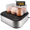 ProfiCook PC-EK 1276 Kiaušinių viryklė iki 6 kiaušinių su balso pranešimais, nerūdijantis plienas / juoda 501276