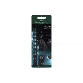 Faber-Castell Midnight Ocean pieštukų rinkinys B, juodas/mėlynas 118295