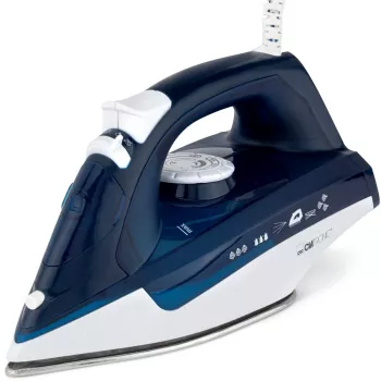 Clatronic DB 3704 garų lygintuvas su nerūdijančio plieno pado plokšte, mėlynas/baltas, 2200 W, 263856