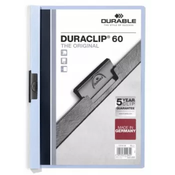 DURABLE Duraclip 6 mm suspaudimo segtuvas A4 mėlynas (25 vnt. pakuotė)