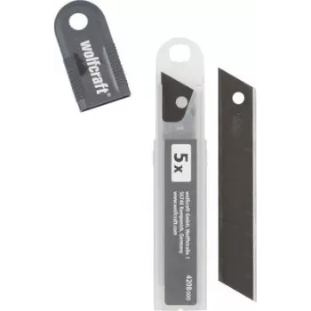 Wolfcraft Profi-Sharp 18 mm lūžtami peiliukai, juodi, 10 vnt. pakuotė 4208000