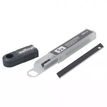 Wolfcraft Profi-Sharp lūžtami peiliukai 9 mm juodi, 5 vnt. pakelyje 4207000