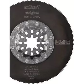 Wolfcraft 4244000 segmentinis pjūklo diskas 85 mm HSS osciliuojantiems daugiafunkciams įrankiams, 1 vnt.