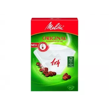 Melitta Original filtravimo popierėliai 1x4 balti, 80 vnt. pakelis 87999-20