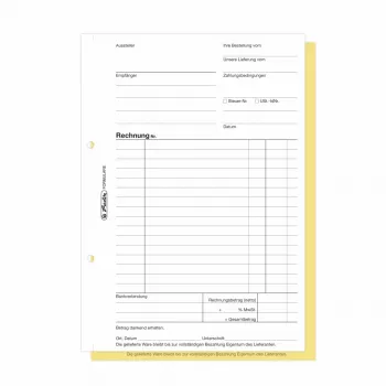 Herlitz sąskaitų faktūrų formų knygelės A5, 2 dalių, be anglies, 4 vnt. paketas 300003799
