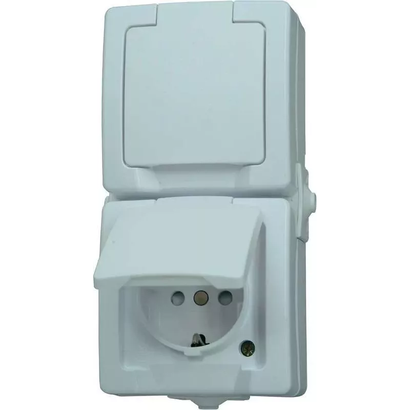 HEINRICH KOPP Paris Schuko lizdas 1 vietos grynas baltas įleidžiamas 16A 250V IP20 su vaikų apsauga 136902009
