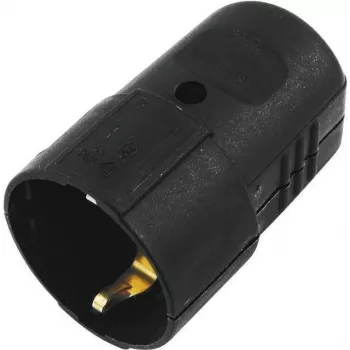 PRIEDAS Schutzkontakt Kupplung Kunststoff sw (3023620A) - Schuko mova, IP44, 16A, juoda