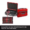 Einhell 370526 9 dalių dėklo įdėklų rinkinys E-Case, raudonas/juodas