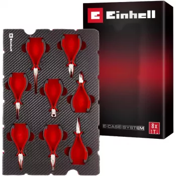 Einhell 370523 E-Case įrankių įdėklas – 8 dalių precizinių replių rinkinys E-Case S-F
