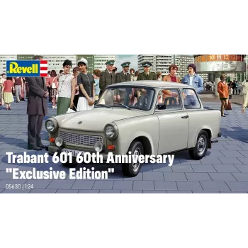 Revell 60-mečio jubiliejaus Trabant 601 Exclusive Edition 1:24 plastikinis modelio rinkinys 05630