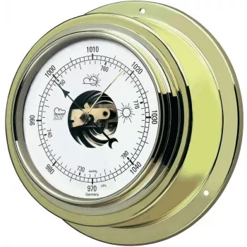 TFA Dostmann žalvarinis sieninis barometras 29.4010B - vidinis analoginis oro slėgio matuoklis, 980-1050 hPa