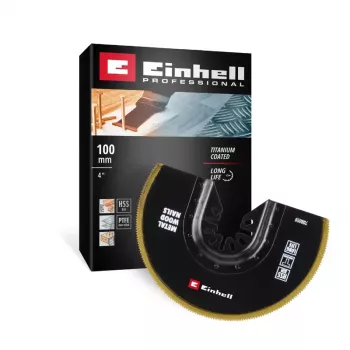 Einhell 708059 BIM-TI įleidžiamojo pjovimo diskinis peiliukas 100 mm bimetalinis osciliuojantiems daugiafunkciams įrankiams, 1 vnt.