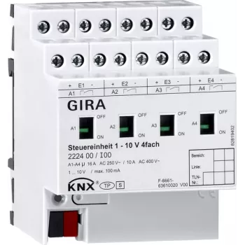 GIRA valdymo blokas 222400 1-10V 4 kanalų rankinis KNX (222400)