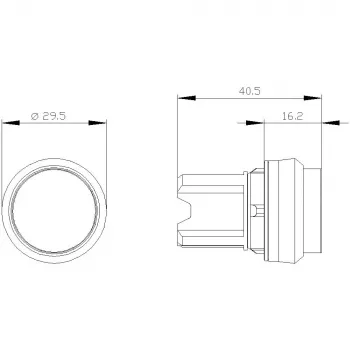 Siemens SIRIUS ACT 3SU1000-0BB20-0AA0 mygtuko priekinis elementas, plastikinis, raudonas