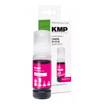 KMP rašalo papildymo buteliukas magenta 60 ml, skirtas Canon GI-53M (4681C001) 1583,0006