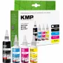 KMP PRINTTECHNIK rašalo papildymo rinkinys, skirtas Brother BTD180BK/C/M/Y - juodas 110ml, žydras/purpurinis/geltonas po 50ml (suderinamas) 1555,0005