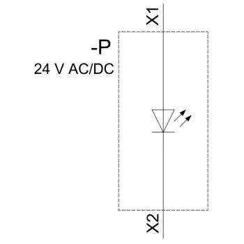 Siemens 3SU14012BB501AA0 LED modulis su integruotu LED, 24 V AC/DC, mėlynas
