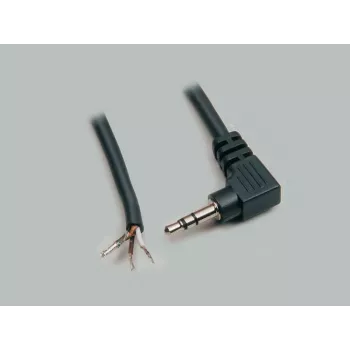 BKL Electronic 1101054 3,5 mm stereo jack kištukas jungtis, 3 polių, litavimo prijungimas, metalinis korpusas