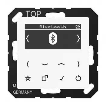 JUNG DAB A BT WW išmanusis radijas DAB+ su Bluetooth, AS/A serija, alpių balta