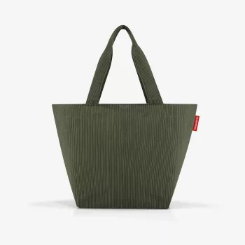 reisenthel Shopper M cord dark matcha pirkinių krepšys ZS5057 - 15 litrų talpa